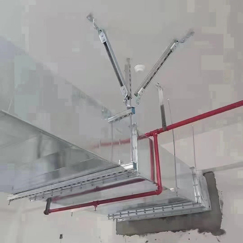 4.1m Earthquake Resistance Silver Seismic Bracing For Ductwork Galvanized Steel Air Duct Bracket