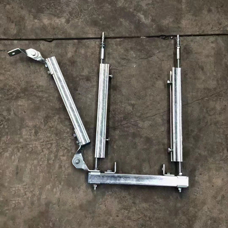 Adjustable Height Seismic Support For Cable Tray With Bolted Mount 4 Inches Wide