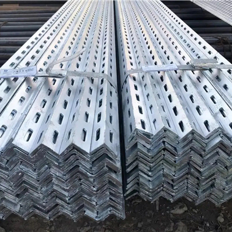 Steel Slotted Angle With 90 Degree Bend Galvanized Reinforced Pre Punched Angle Iron
