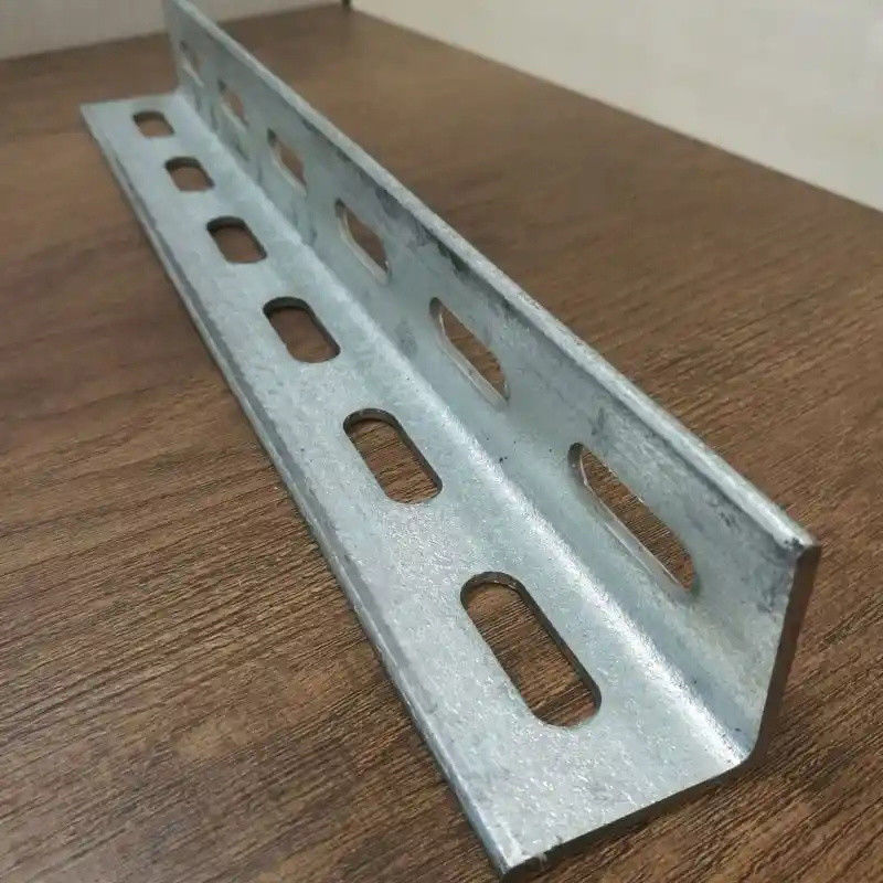 30-100mm Slotted Angle Iron 8 Ft With 50-100mm Hole Galvanized Zinc Plated Steel Perforated Slotted Angle