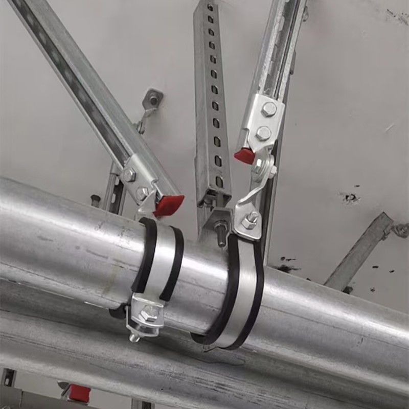 1000kg Aseismic Water Pipe Rigid Seismic Bracing With Level 8 Seismic Bracing For Sprinkler Systems