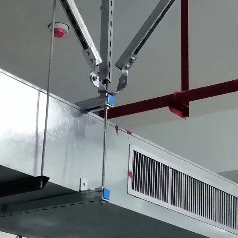 1.95kg Galvanized Steel Earthquake Cross Brace Seismic Bracing Ductwork Fireproof  Anti Seismic Support
