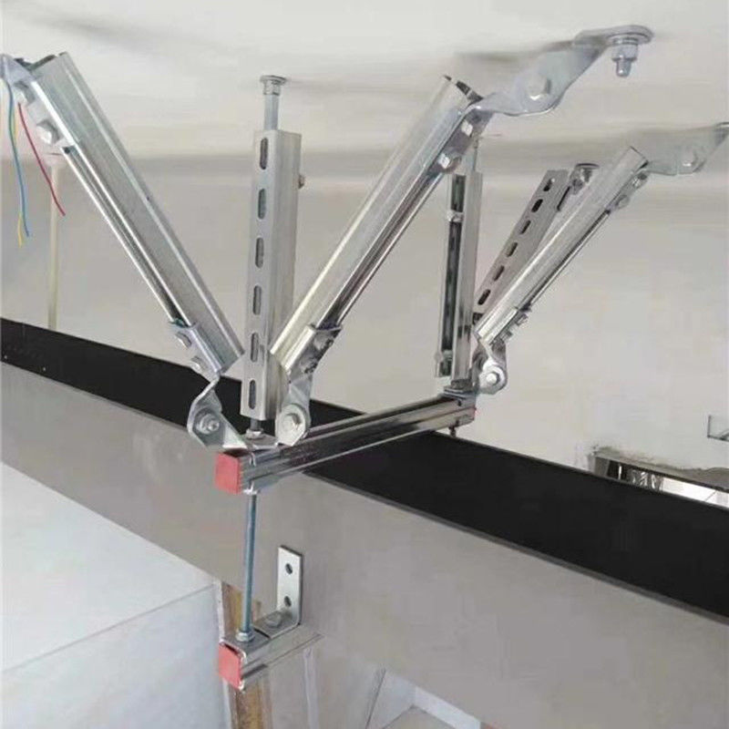 10 Feet Seismic Support For Cable Tray Adjustable 12-24 Spacing 2 Inches Height Wall Mount