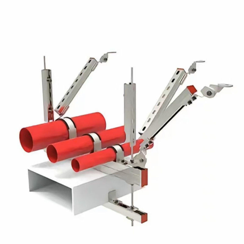 Seismic Brace For Pipe Adjustable Seismic Support Brackets In Silver 600-1200mm