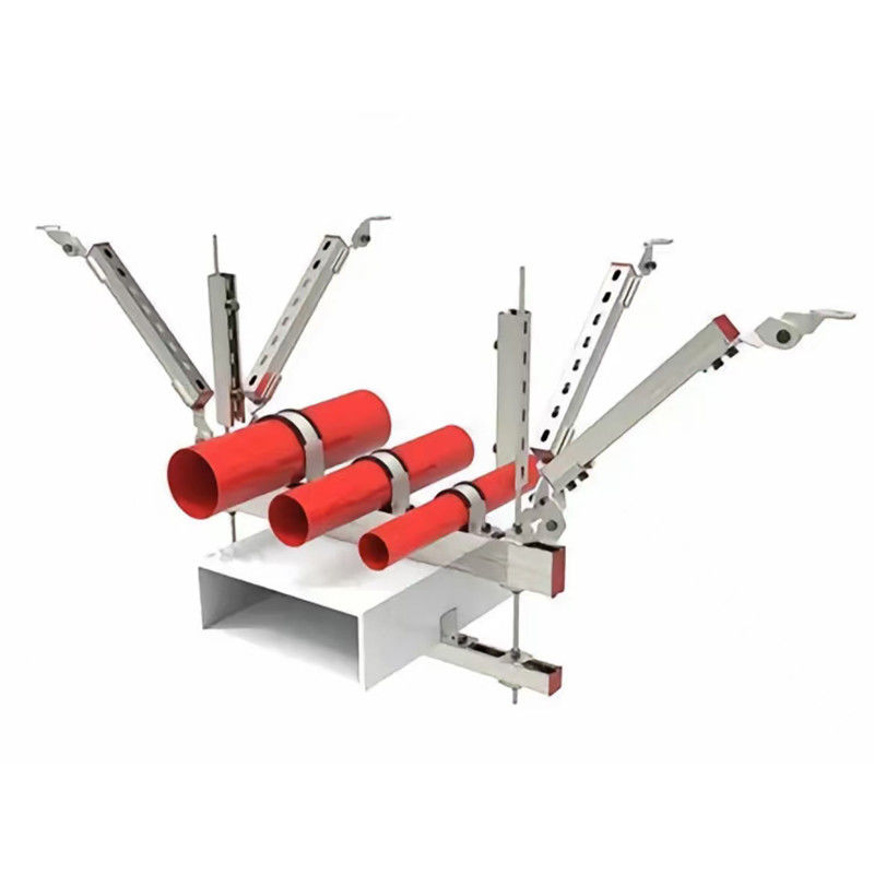 Seismic Brace For Pipe Adjustable Seismic Support Brackets In Silver 600-1200mm