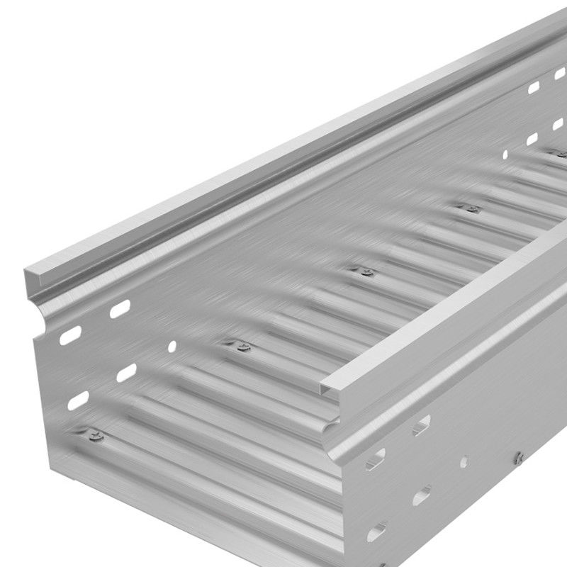 Galvanized Steel 50mm 100mm 150mm Medium Duty Cable Tray Wall Mount With 50kg/M Load Capacity